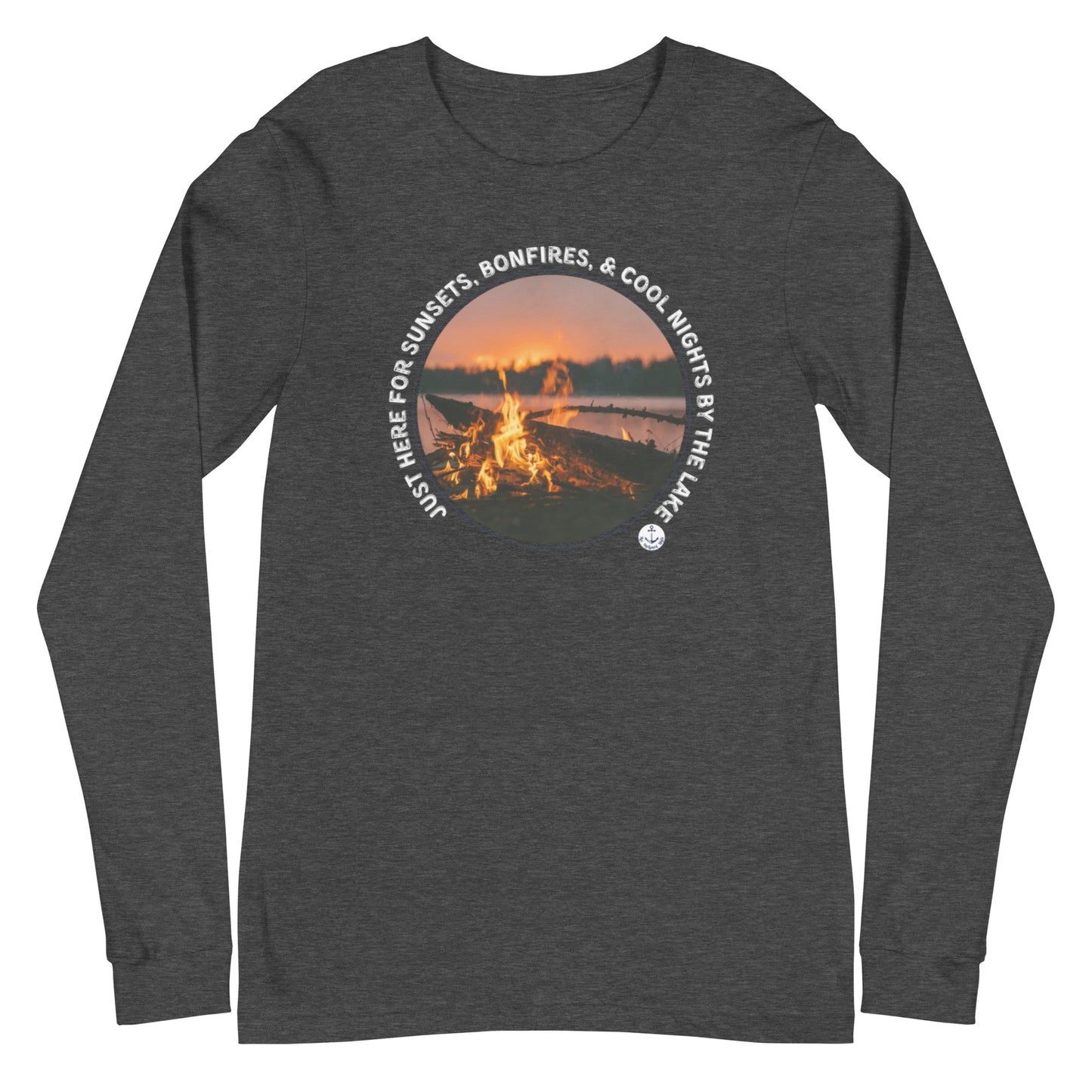 Sunsets & Bonfires Fall Unisex Long Sleeve Lake Tee