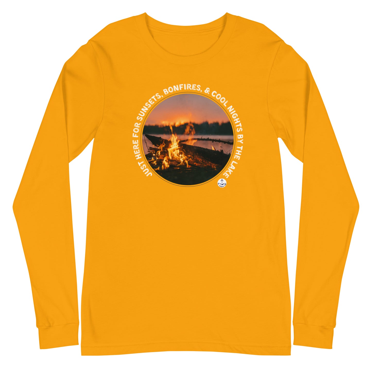 Sunsets & Bonfires Fall Unisex Long Sleeve Lake Tee