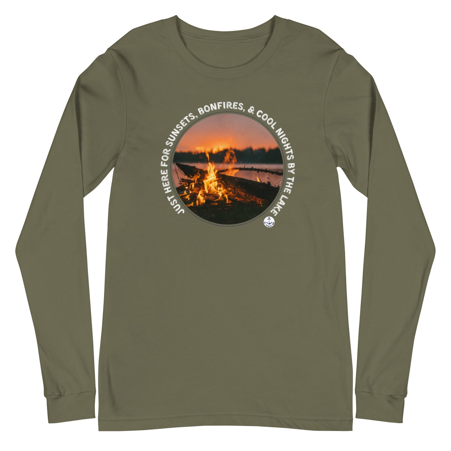 Sunsets & Bonfires Fall Unisex Long Sleeve Lake Tee