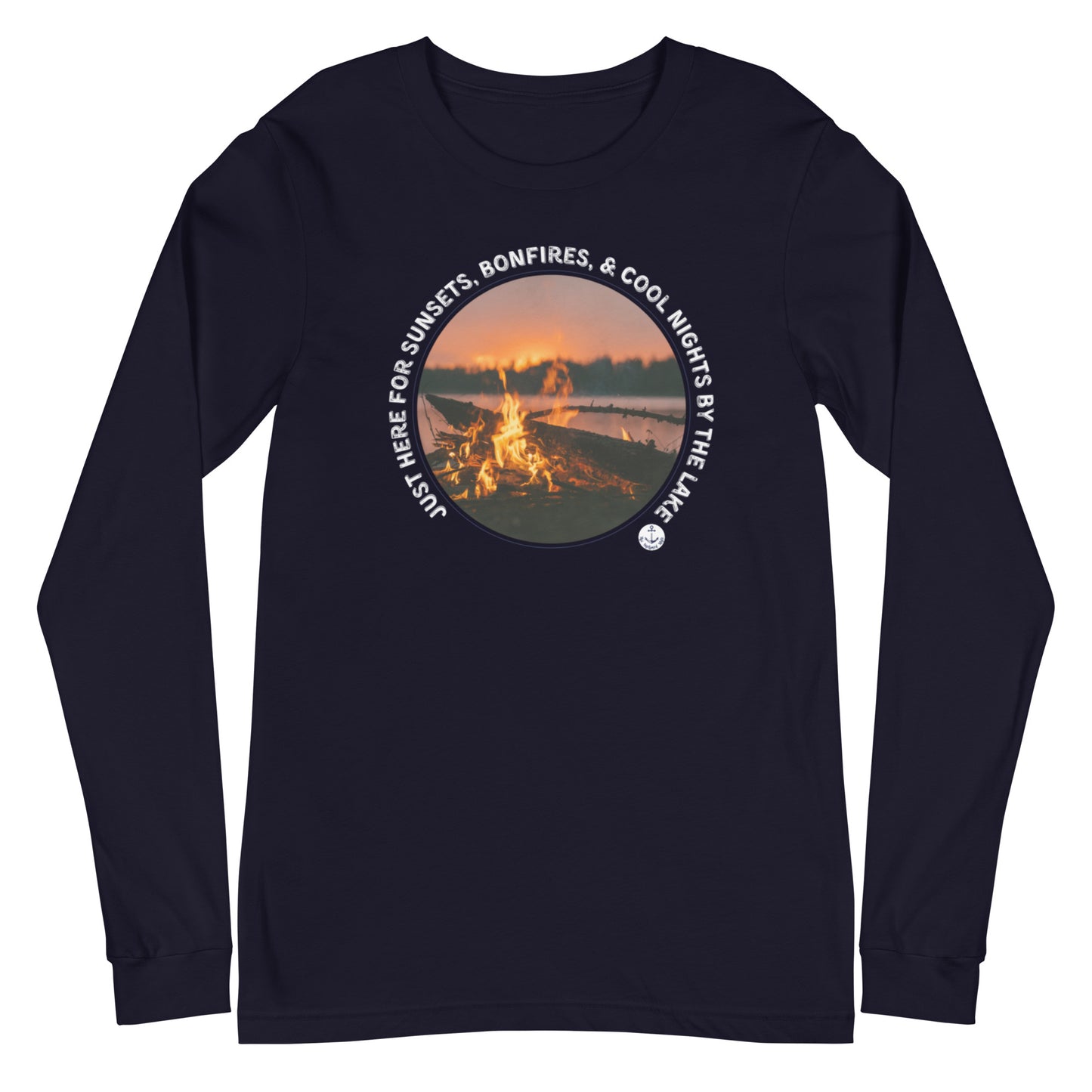 Sunsets & Bonfires Fall Unisex Long Sleeve Lake Tee