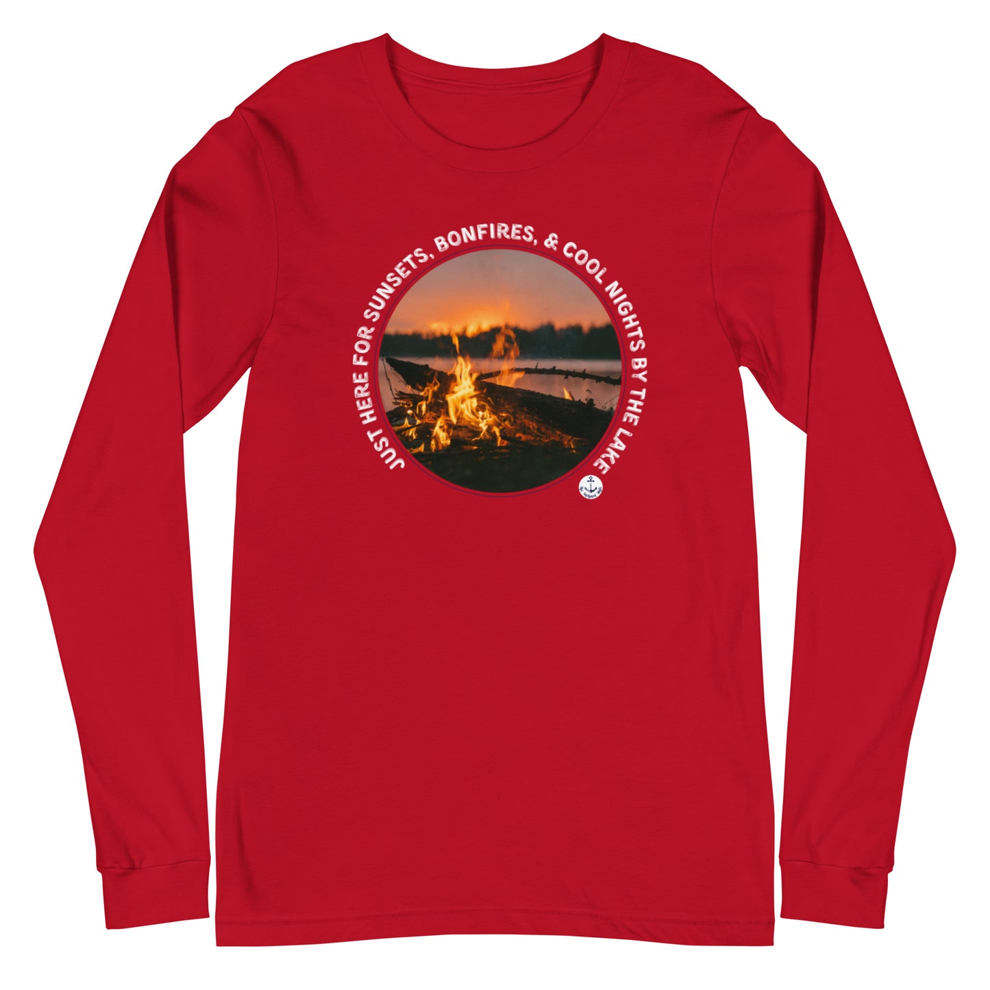 Sunsets & Bonfires Fall Unisex Long Sleeve Lake Tee