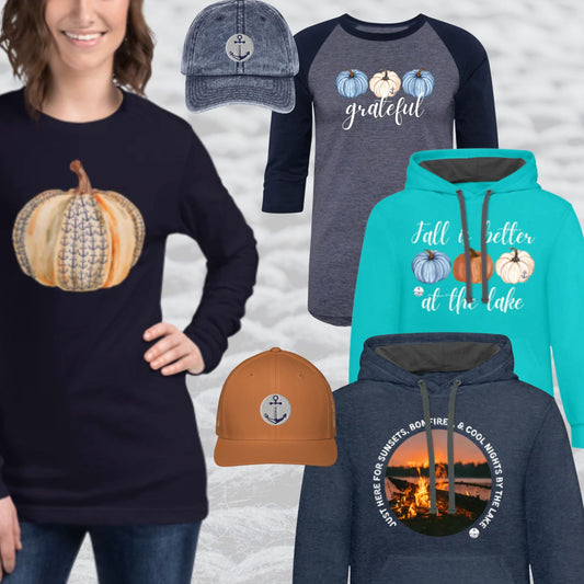 Fall Lake Hoodies and Hats