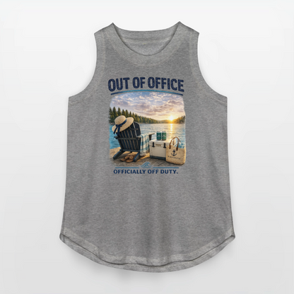 Out of Office™ Women's Lake Life Tank | Officially Off Duty™ - granite heather 