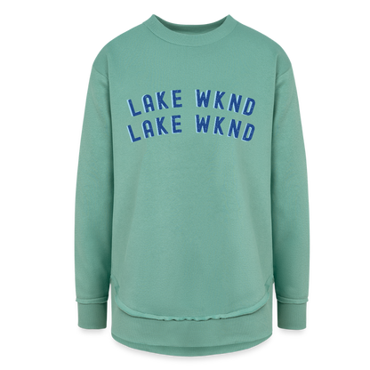 Lake Weekend Ultra-soft Tunic Sweatshirt - saltwater