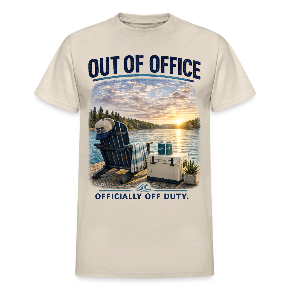 Out of Office™ Lake Life T-Shirt | Officially Off Duty™ - Sand