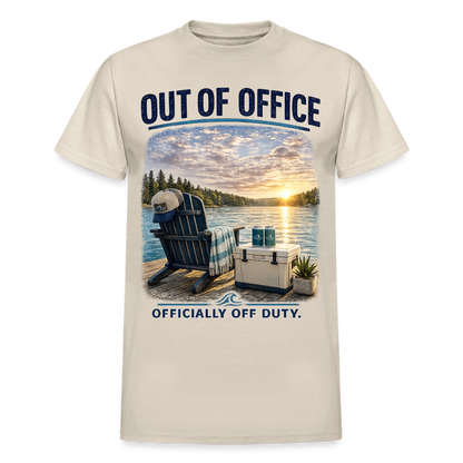 Out of Office™ Lake Life T-Shirt | Officially Off Duty™ - Sand