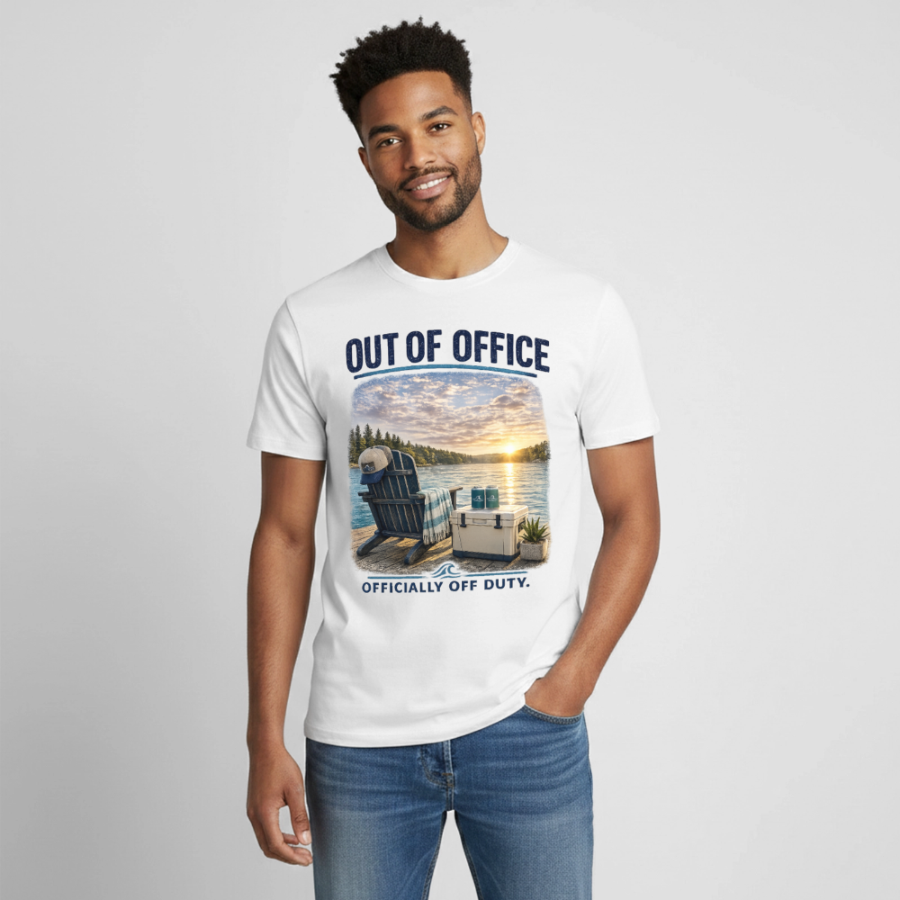 Out of Office™ Lake Life T-Shirt | Officially Off Duty™ - white