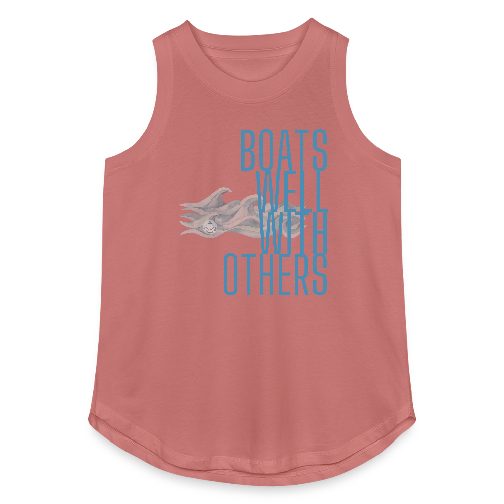 Boats Well With Others Women's Lake Tank Top - mauve