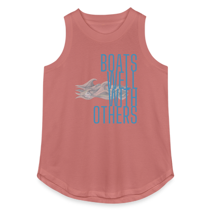 Boats Well With Others Women's Lake Tank Top - mauve