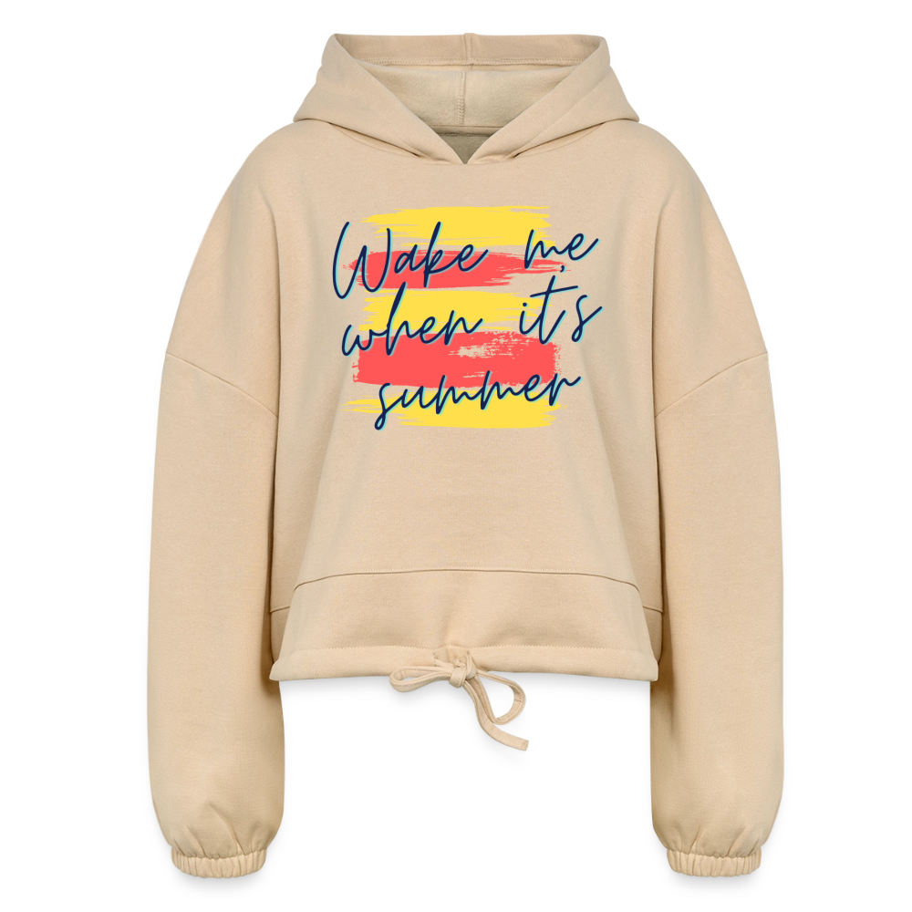 Wake Me When It’s Summer Women’s Cropped Hoodie - nude