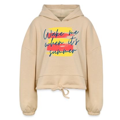 Wake Me When It’s Summer Women’s Cropped Hoodie - nude