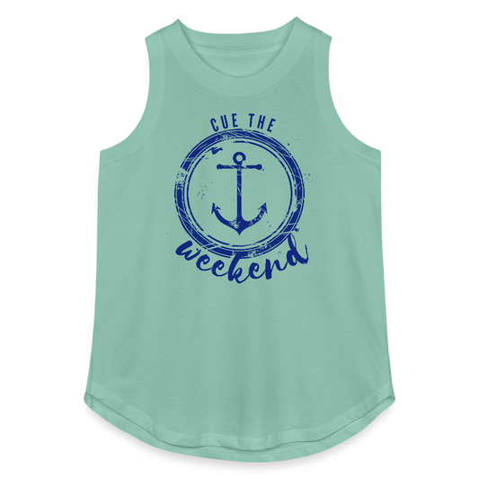 Cue the Weekend – Women’s Lake Life Tank - saltwater
