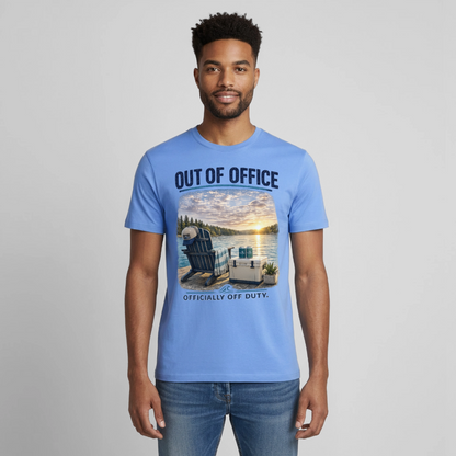 Out of Office™ Lake Life T-Shirt | Officially Off Duty™ - carolina blue