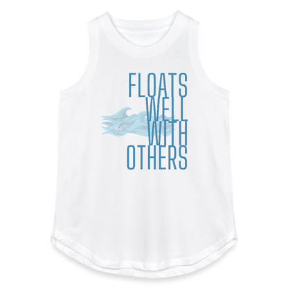 Floats Well With Others Women's Lake Tank Top - white