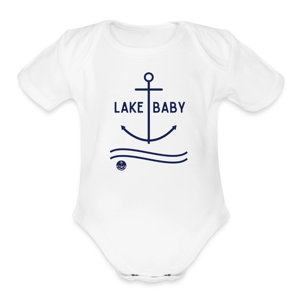 Anchor Lake Onesie for Infant, Nautical Onesie for Baby - white