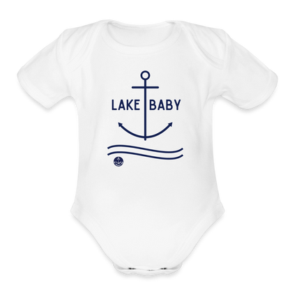 Anchor Lake Onesie for Infant, Nautical Onesie for Baby - white