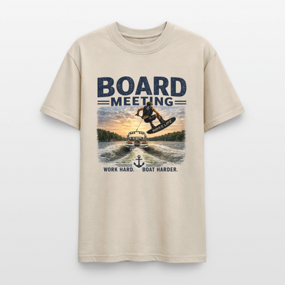 Board Meeting™ Wakeboarding Tee - Unisex Wakeboarding T-Shirt - Sand