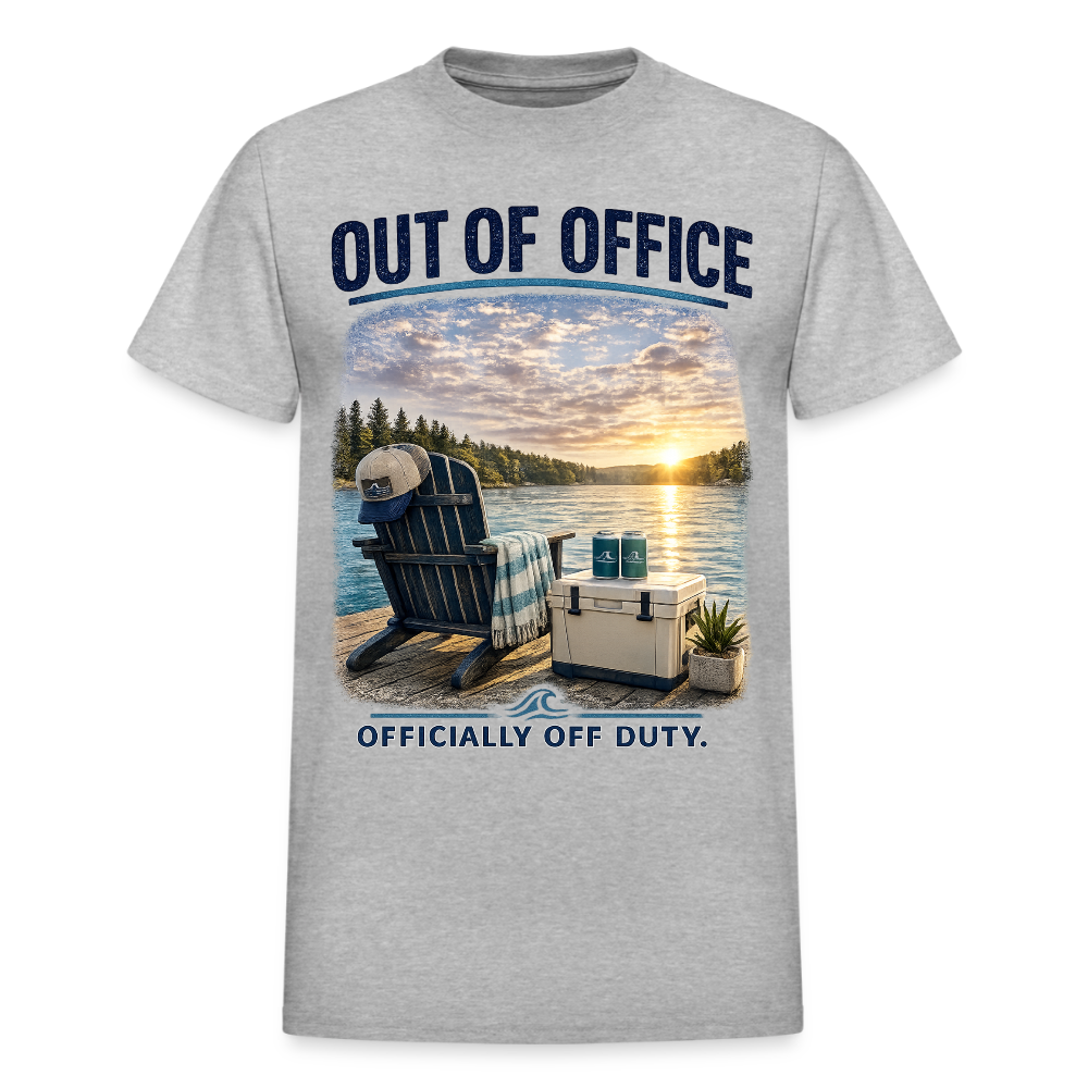 Out of Office™ Lake Life T-Shirt | Officially Off Duty™ - heather gray