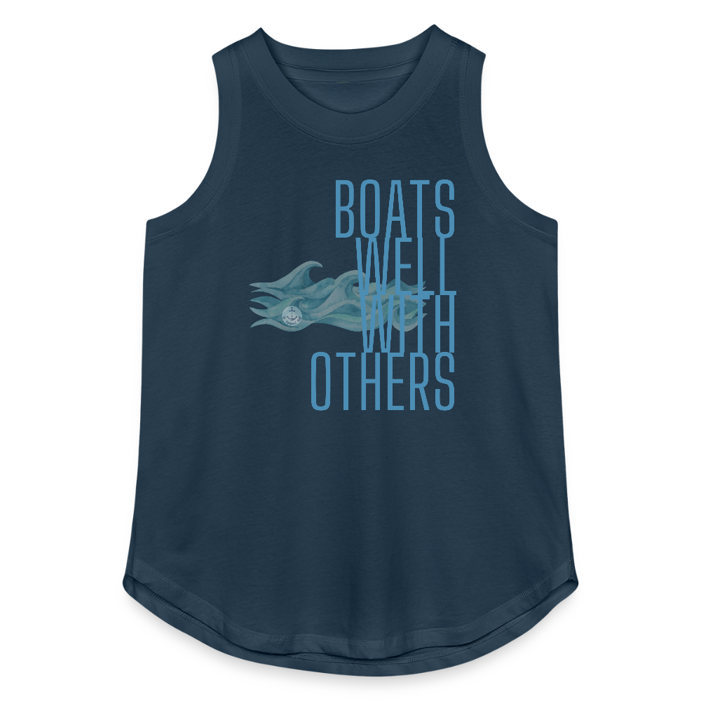 Boats Well With Others Women's Lake Tank Top - denim