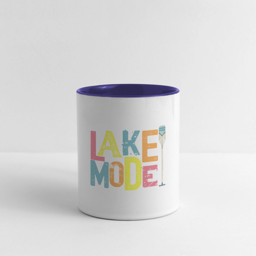 Lake Mode Coffee Mug - white/cobalt blue