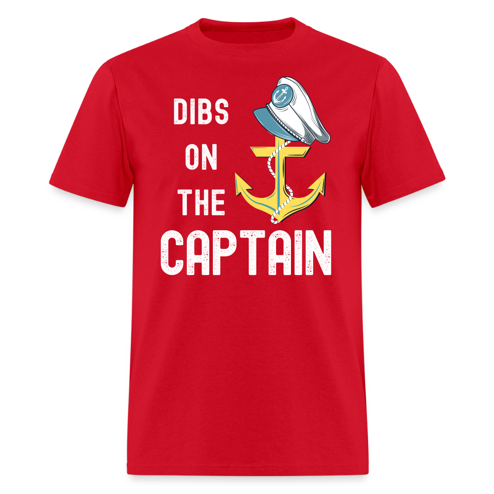 Dibs on the Captain Unisex Super Soft Tee - red