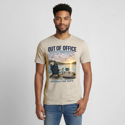 Out of Office™ Lake Life T-Shirt | Officially Off Duty™ - Sand