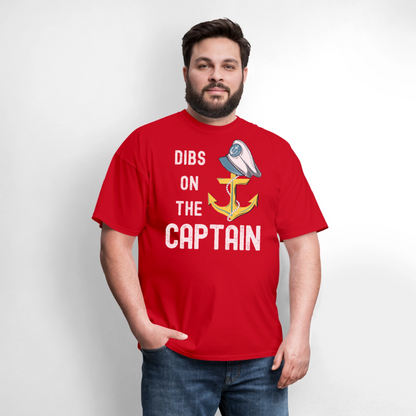 Dibs on the Captain Unisex Super Soft Tee - red