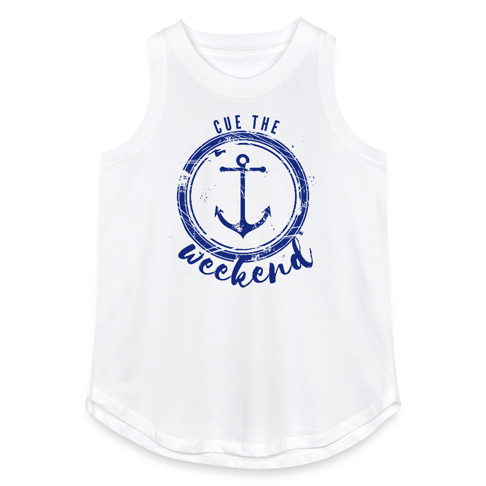 Cue the Weekend – Women’s Lake Life Tank - white