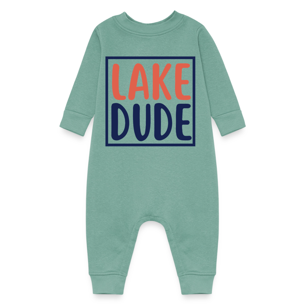 Lake Dude™ Baby Fleece Romper - saltwater