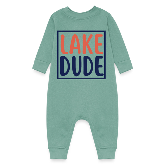 Lake Dude™ Baby Fleece Romper - saltwater