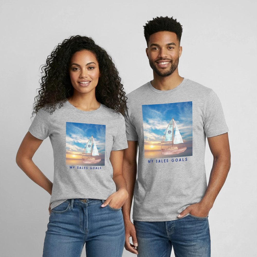 My Sales Goals Sunset Sail Tee - Unisex Sizing - heather gray