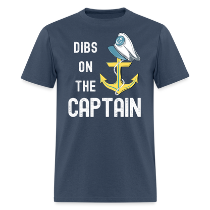 Dibs on the Captain Unisex Super Soft Tee -  blue dusk