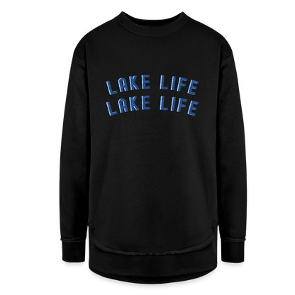 Lake Life Ultra-soft Tunic Sweatshirt - black
