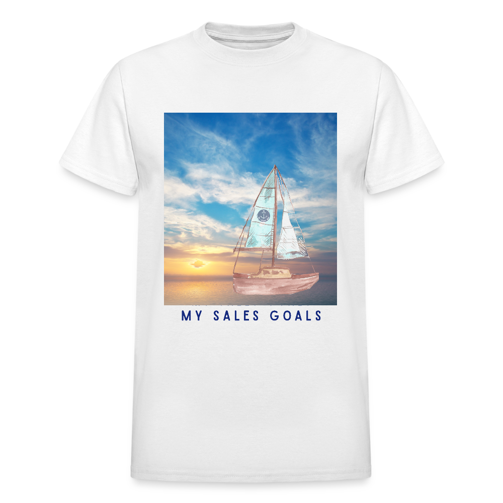 My Sales Goals Sunset Sail Tee - Unisex Sizing - white