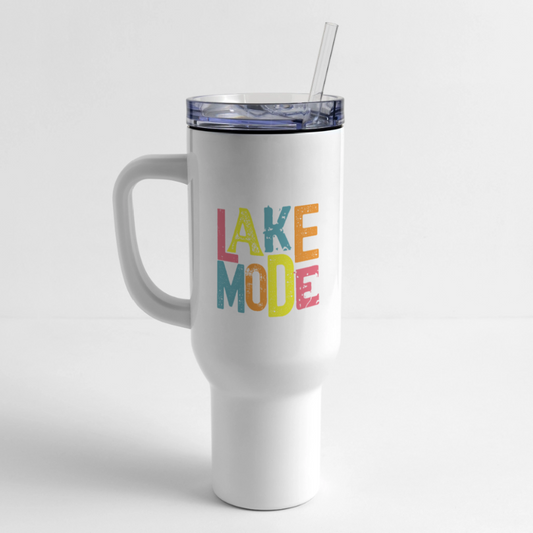 Lake Mode 40 oz Travel Tumbler - white