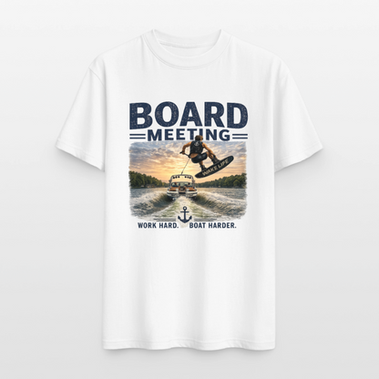Board Meeting™ Wakeboarding Tee - Unisex Wakeboarding T-Shirt - white