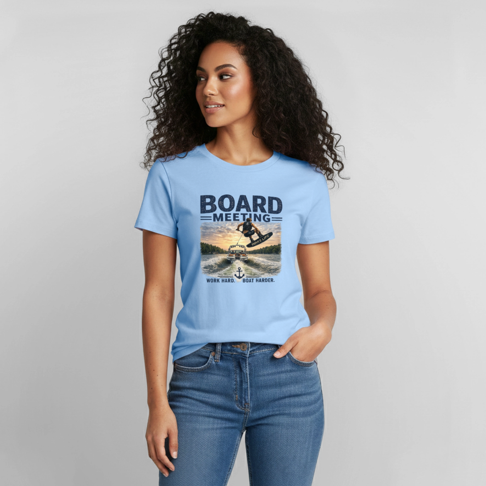 Board Meeting™ Wakeboarding Tee - Unisex Wakeboarding T-Shirt - light blue