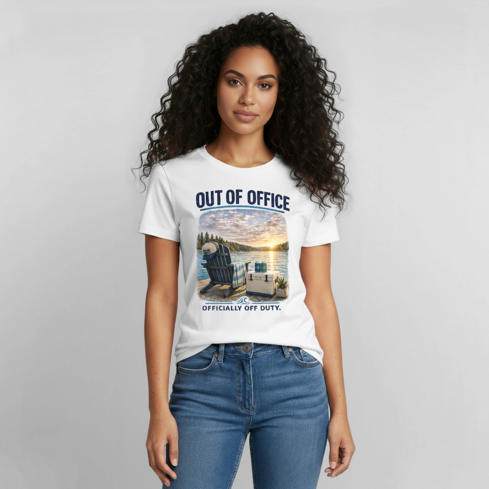 Out of Office™ Lake Life T-Shirt | Officially Off Duty™ - white