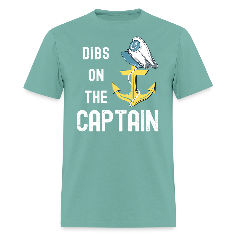 Dibs on the Captain Unisex Super Soft Tee - aquatic