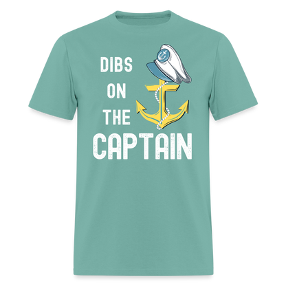Dibs on the Captain Unisex Super Soft Tee - aquatic