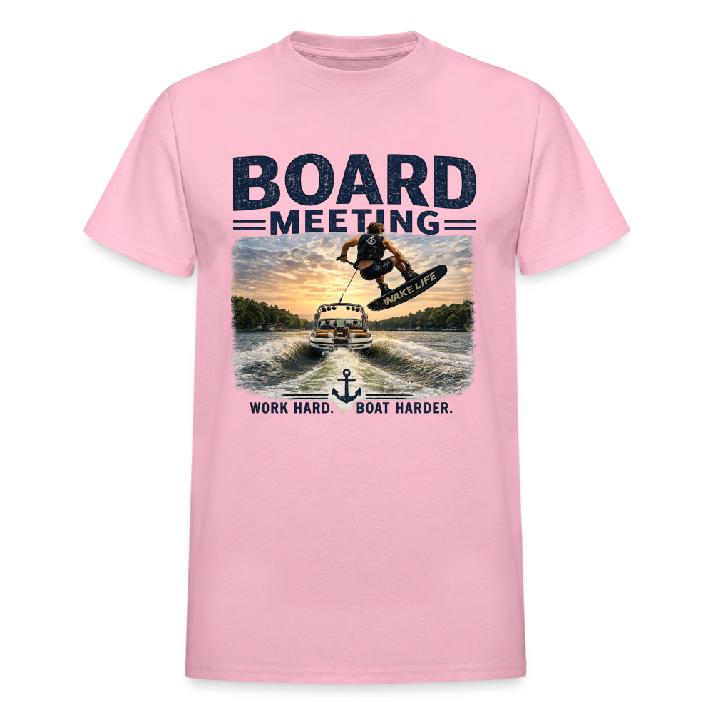 Board Meeting™ Wakeboarding Tee - Unisex Wakeboarding T-Shirt - light pink