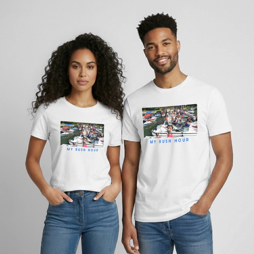 My Rush Hour Lake Life Tee - Unisex Sizing - white