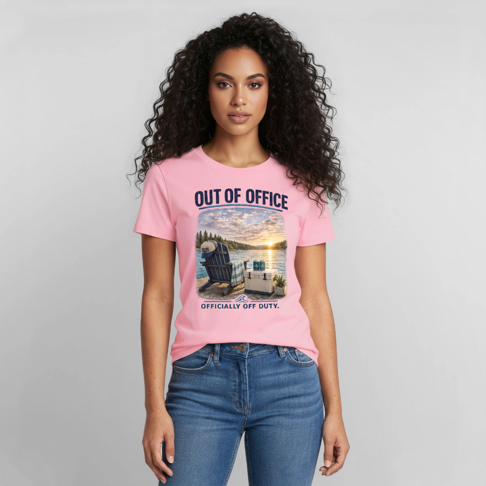 Out of Office™ Lake Life T-Shirt | Officially Off Duty™ - light pink