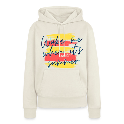 Wake Me When Its Summer Midweight Women's Hoodie | Sweatshirt for Lake Lovers - off white