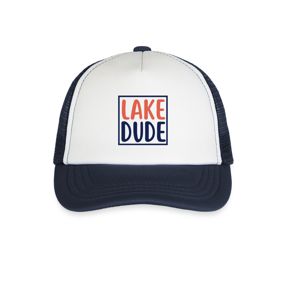 Lake Dude™ Youth Trucker Hat - white/navy