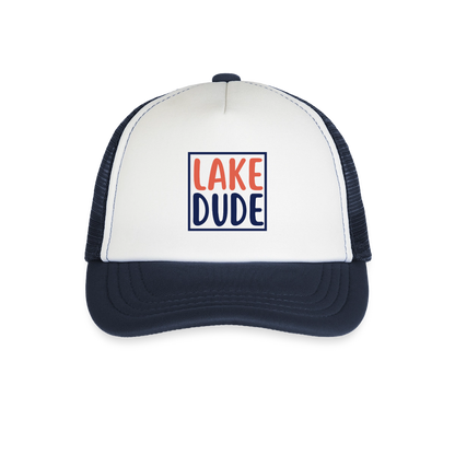 Lake Dude™ Youth Trucker Hat - white/navy