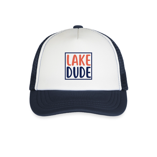 Lake Dude™ Youth Trucker Hat - white/navy