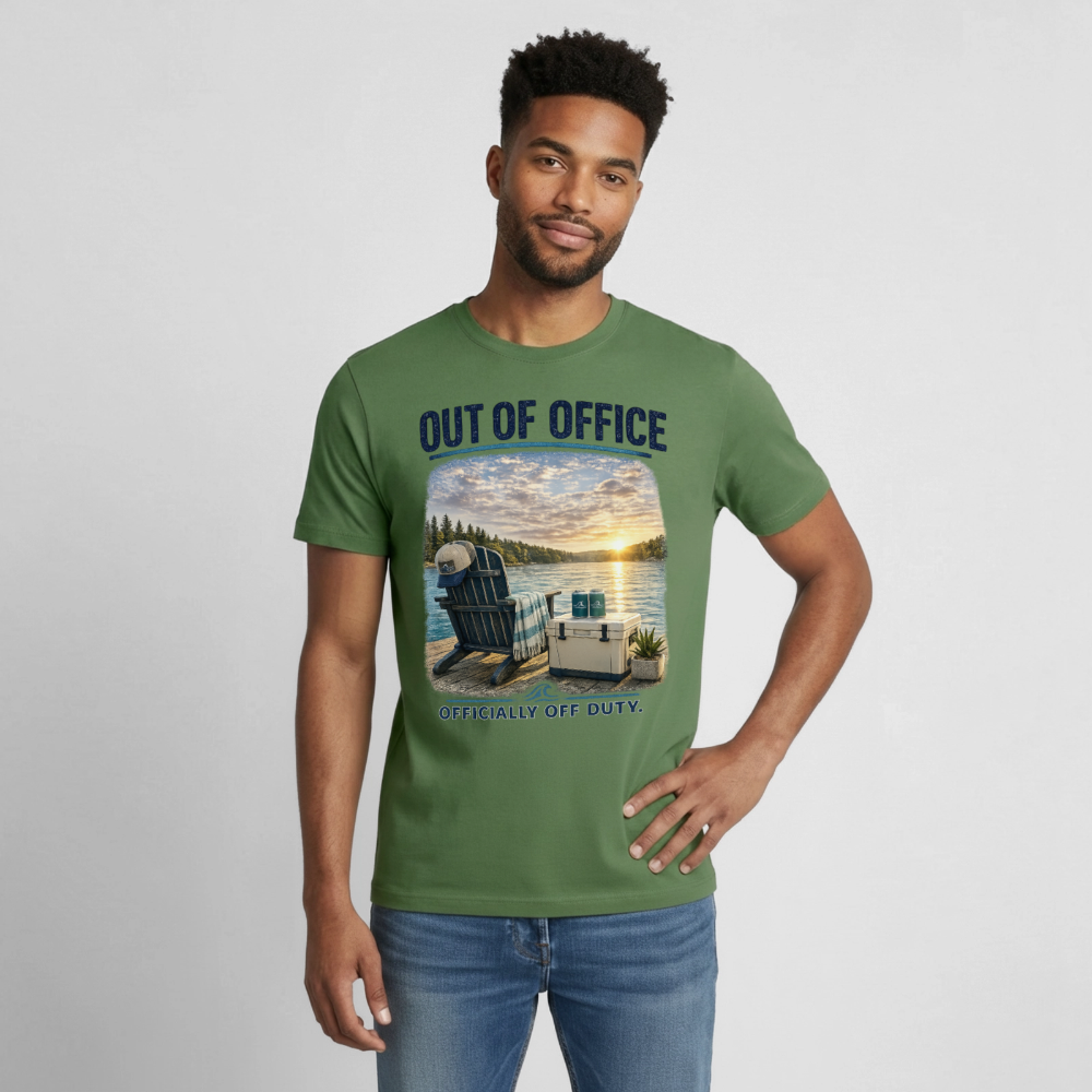 Out of Office™ Lake Life T-Shirt | Officially Off Duty™ - military green