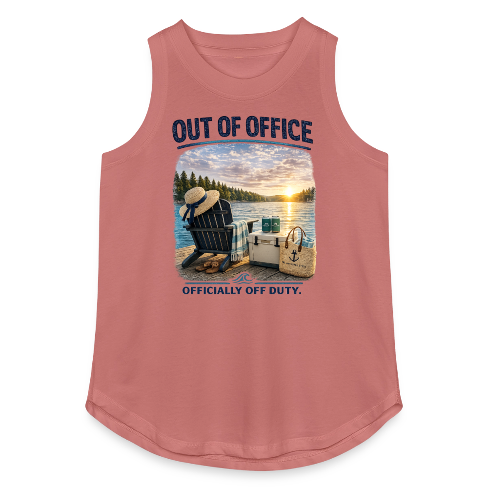 Out of Office™ Women's Lake Life Tank | Officially Off Duty™ - mauve