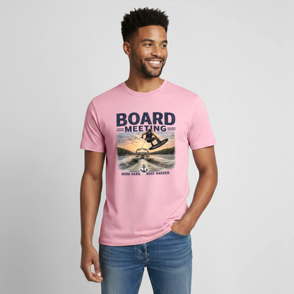 Board Meeting™ Wakeboarding Tee - Unisex Wakeboarding T-Shirt - light pink
